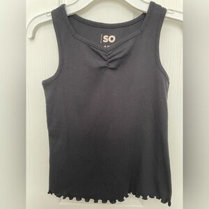 5 for $10🟢 SO Girl’s Classic Black Tank Top. Size Small/7. NWOT